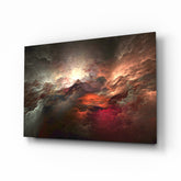 Red Chaos Glass Wall Art.